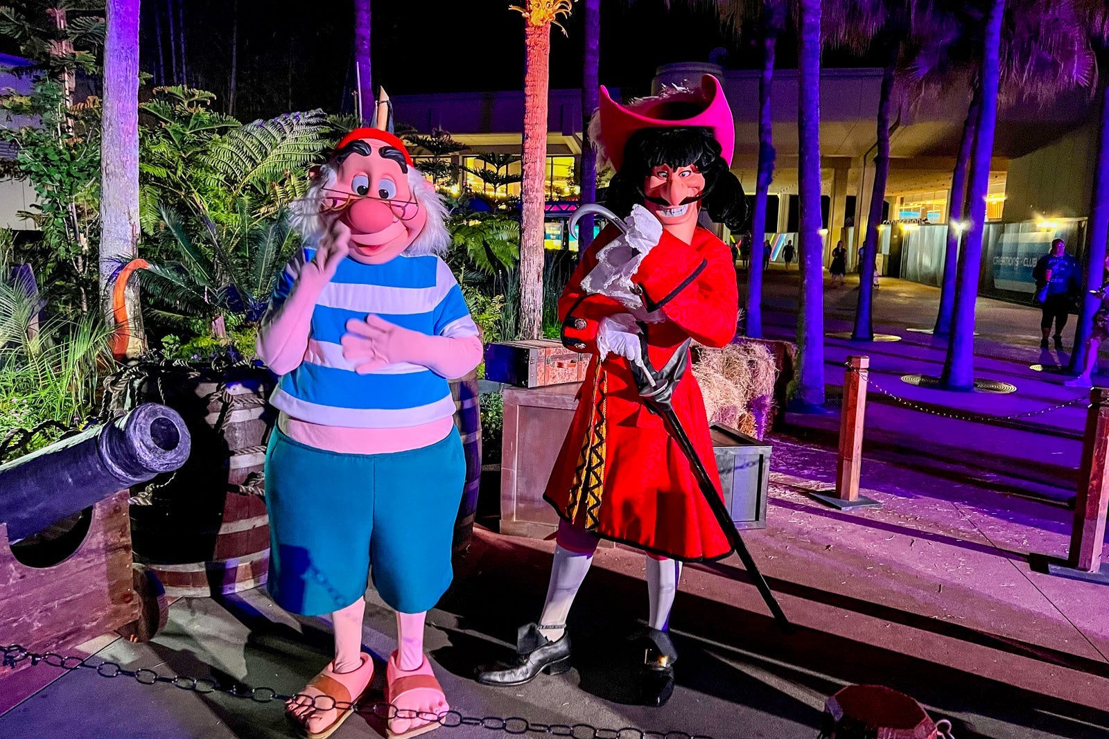 Captain Hook and Mr. Smee at Disney World's Moonligh Magic