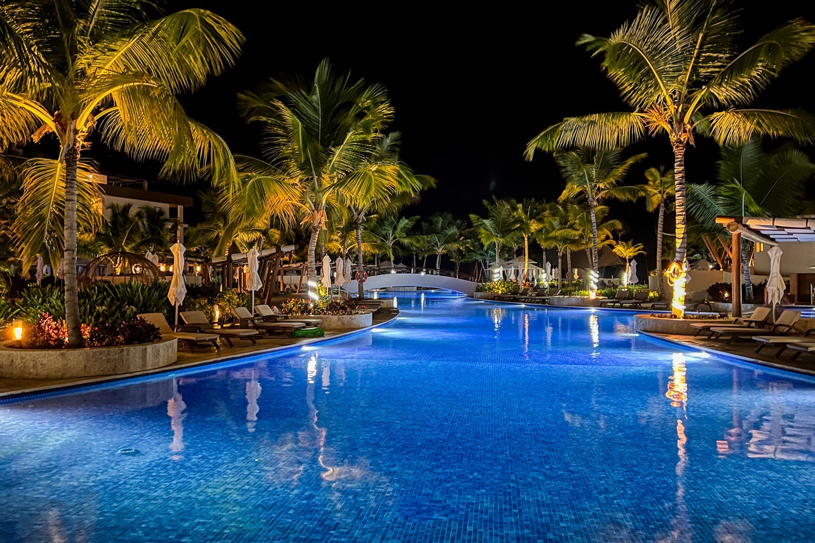 Nighttime at the Hyatt Ziva Cap Cana.