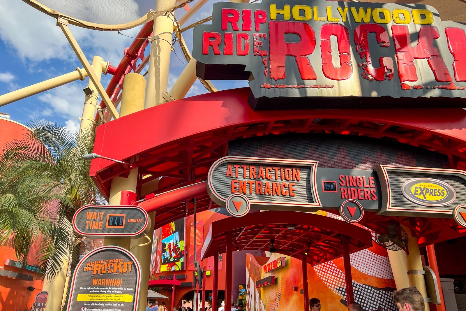 Entrance to Hollywood Rip Ride Rockit coaster at Universal Orlando
