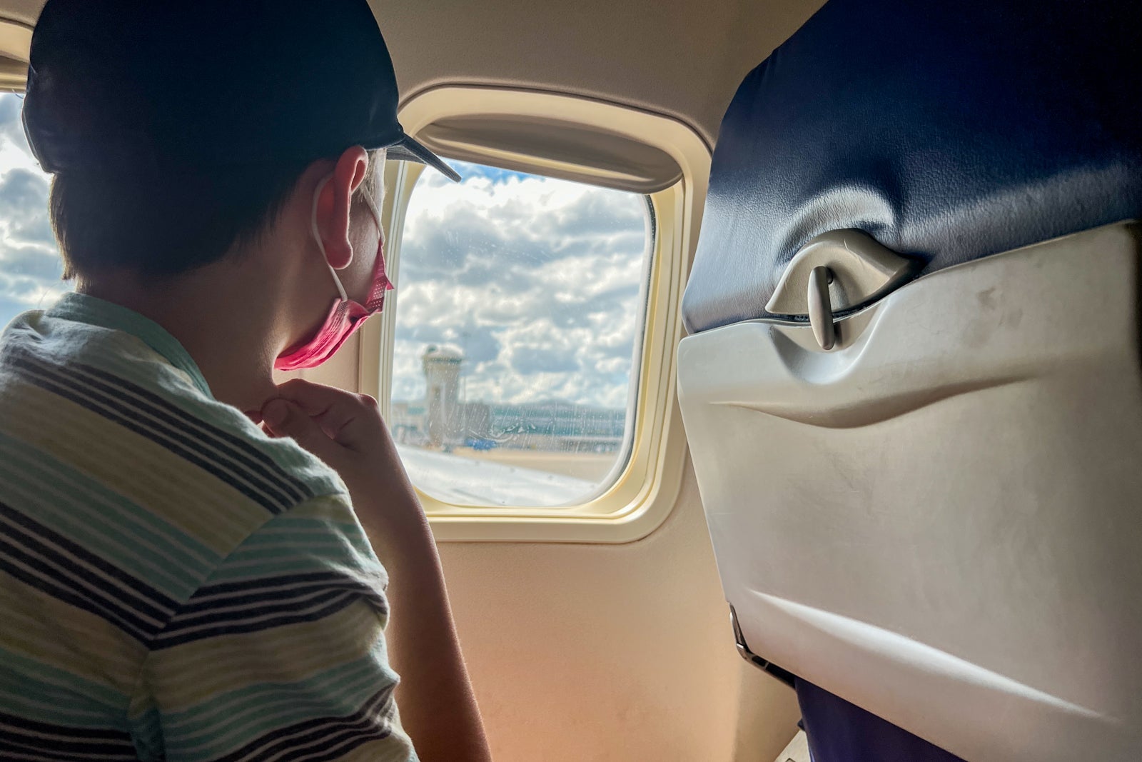 Child on airplane