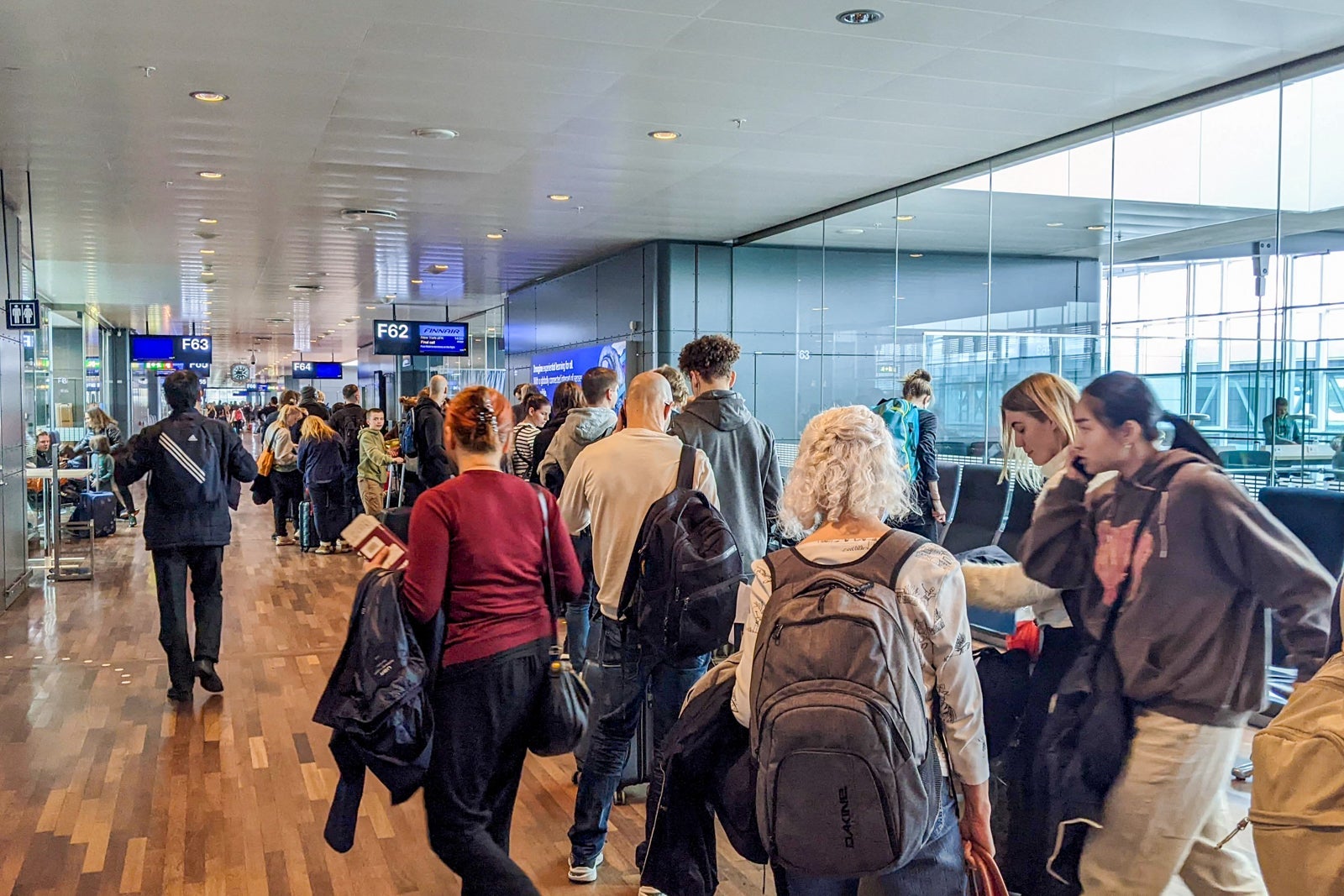 Boarding Finnair flight in Stockholm