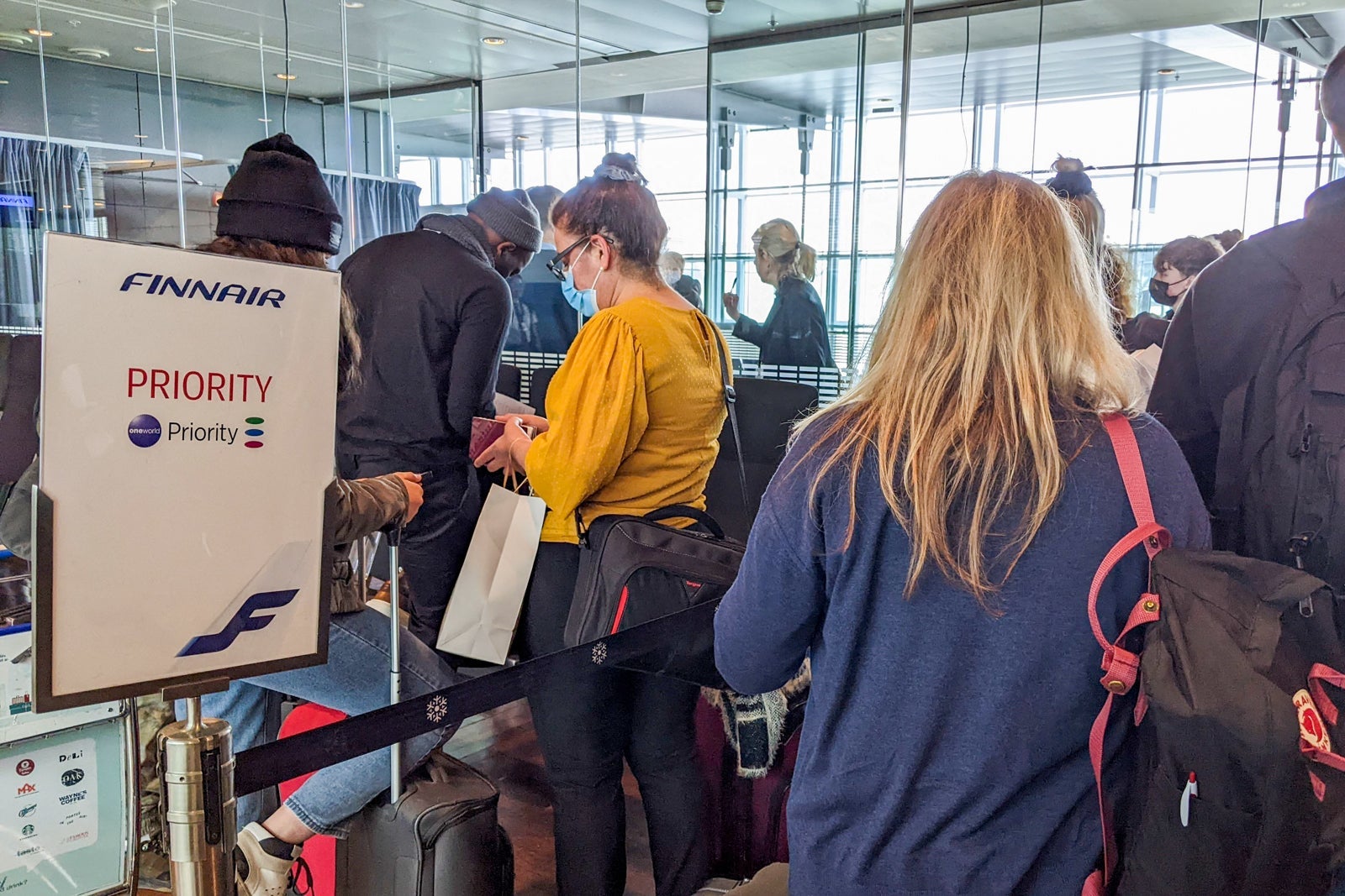 Boarding Finnair flight in Stockholm