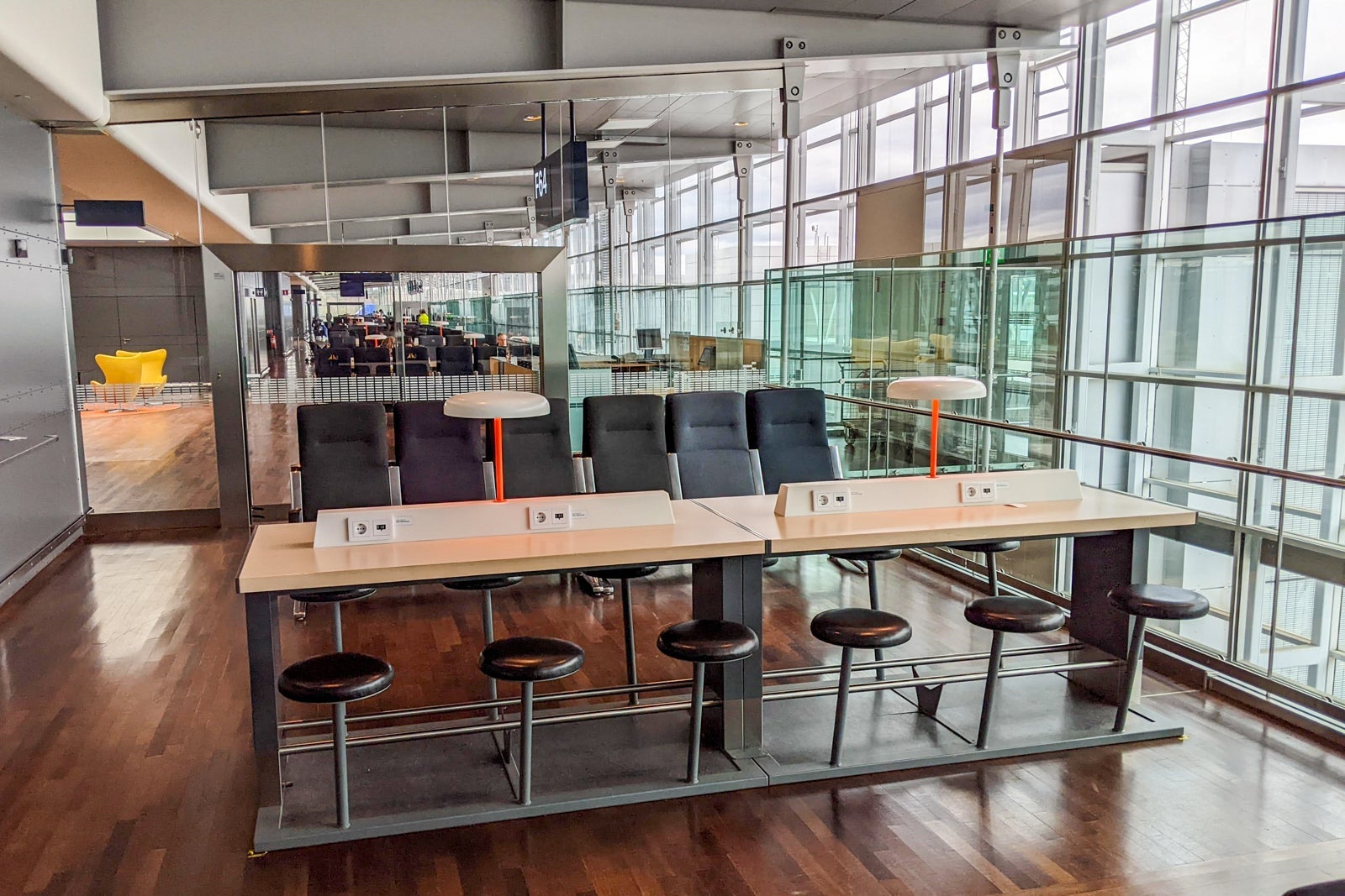 Boarding Finnair business class flight