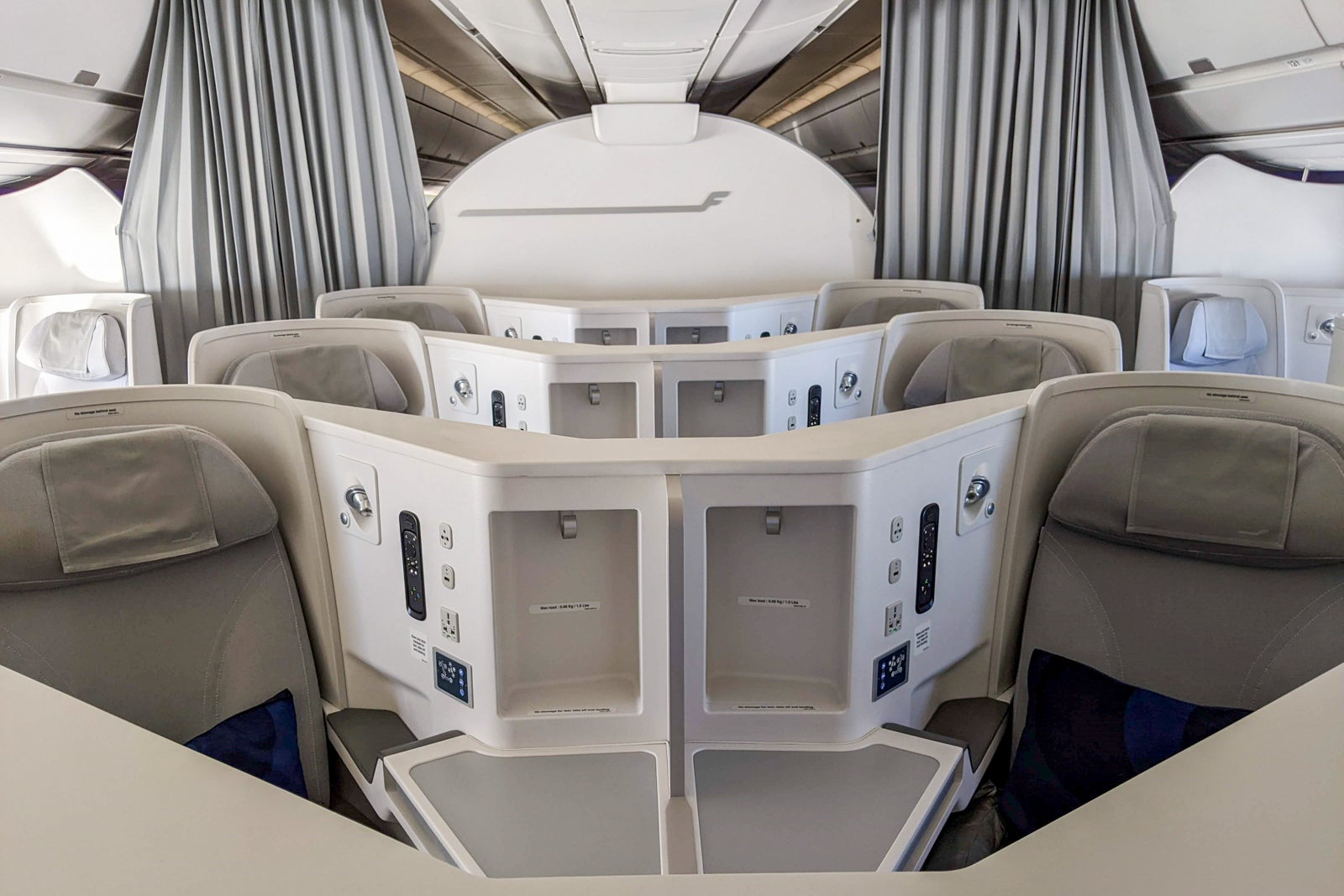 Finnair business class cabin
