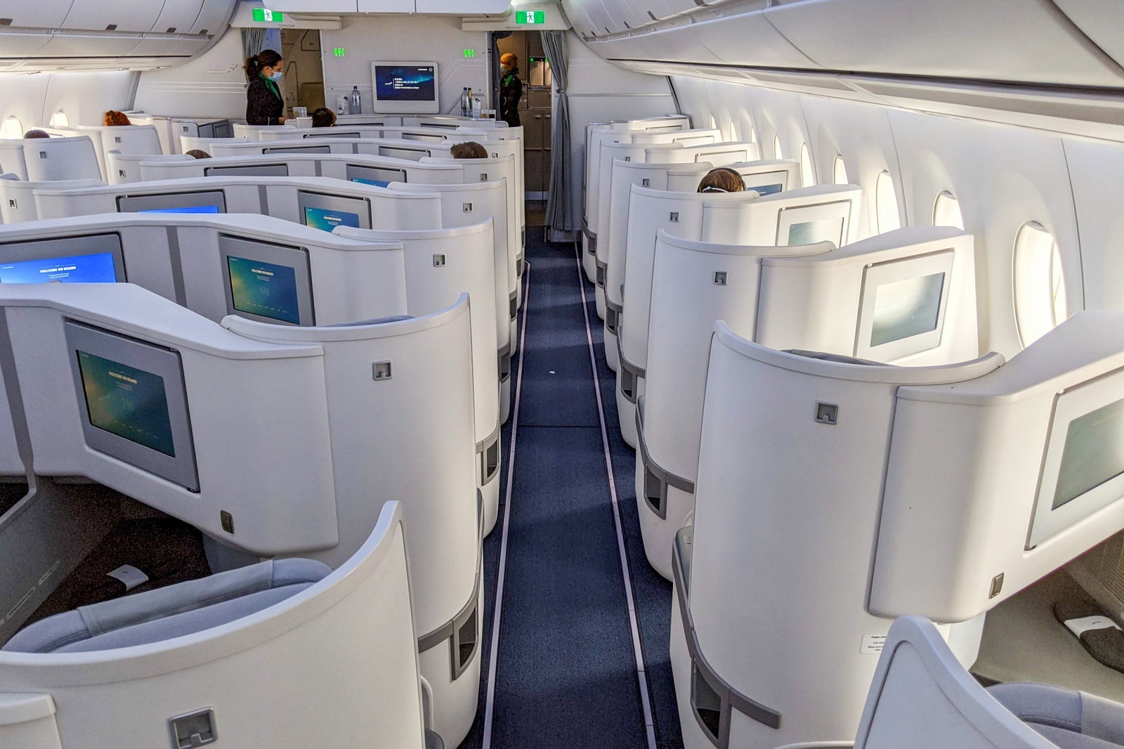 Finnair business class cabin