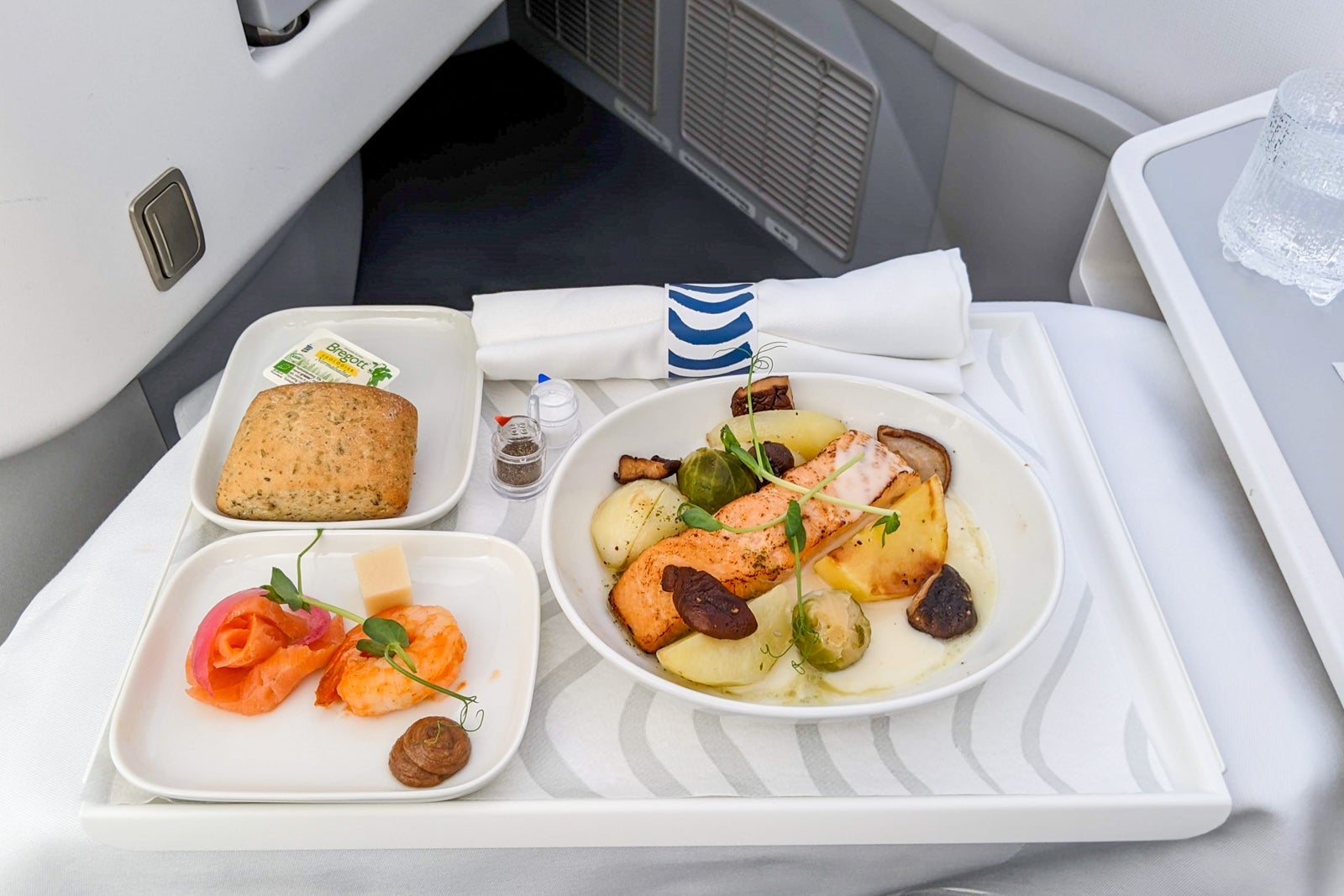Finnair business departure meal