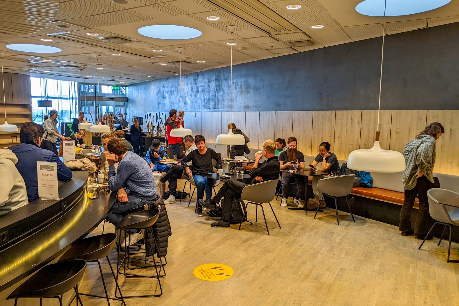 Crowds at Norrsken lounge