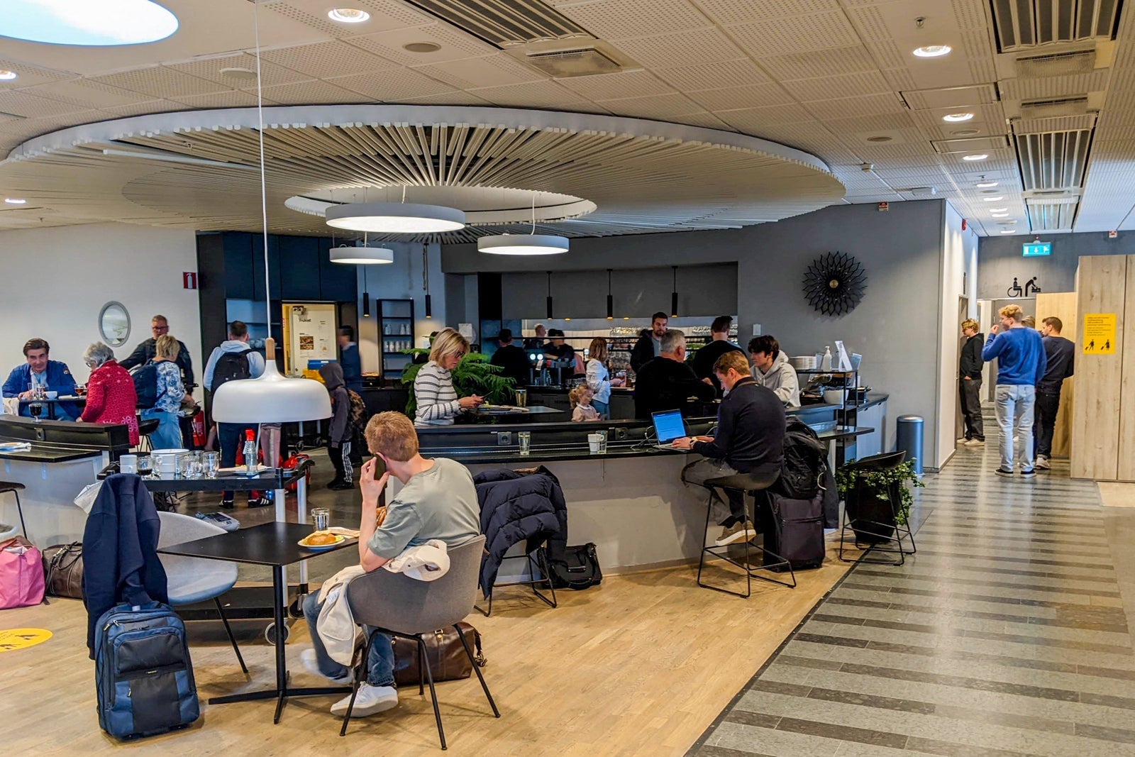 Crowds at Norrsken lounge