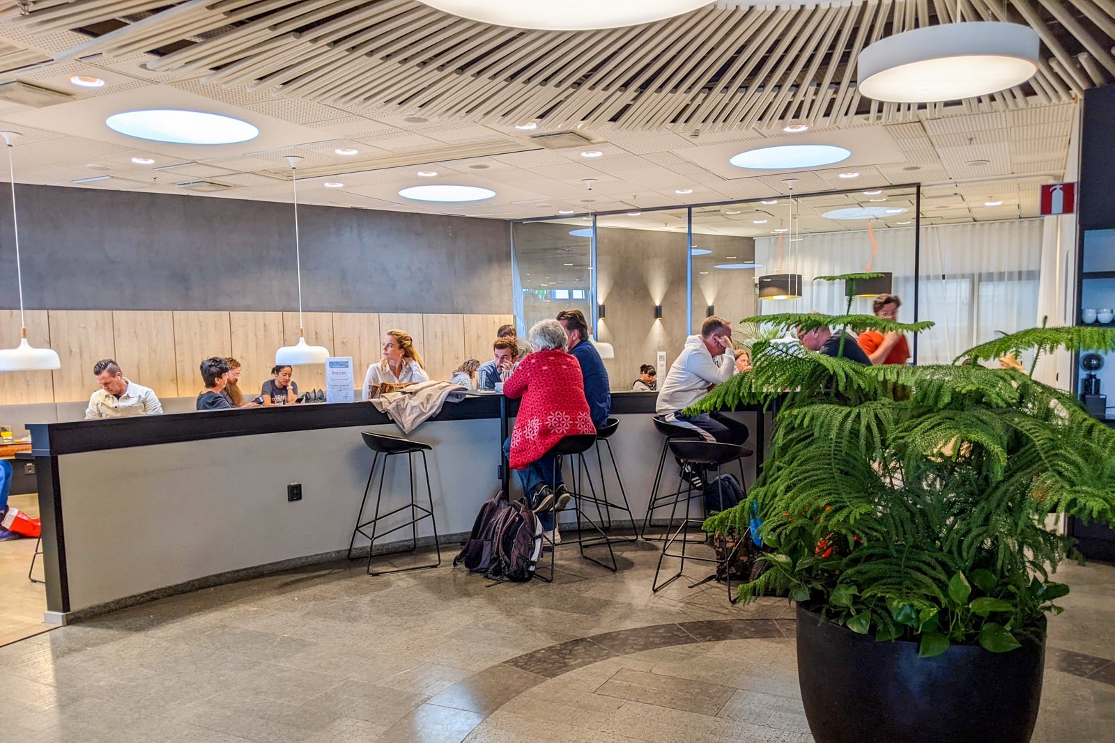 Crowds at Norrsken lounge