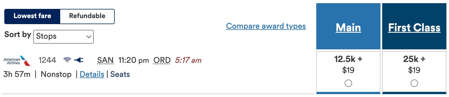 Alaska AA award 12.5k