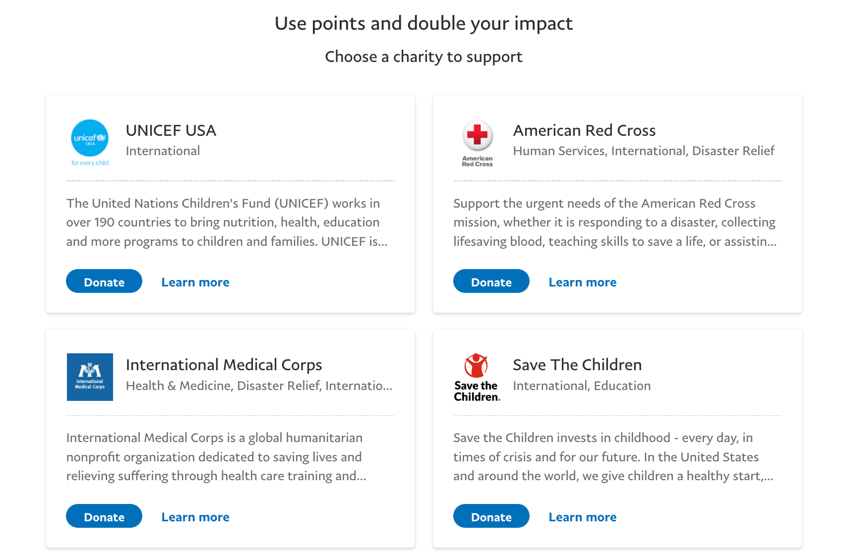Amex PayPal Giving
