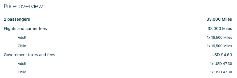 BOS to PRG Flying Blue breakdown