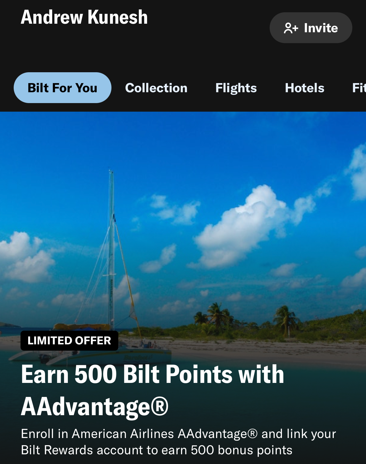 Bilt American Airlines offer