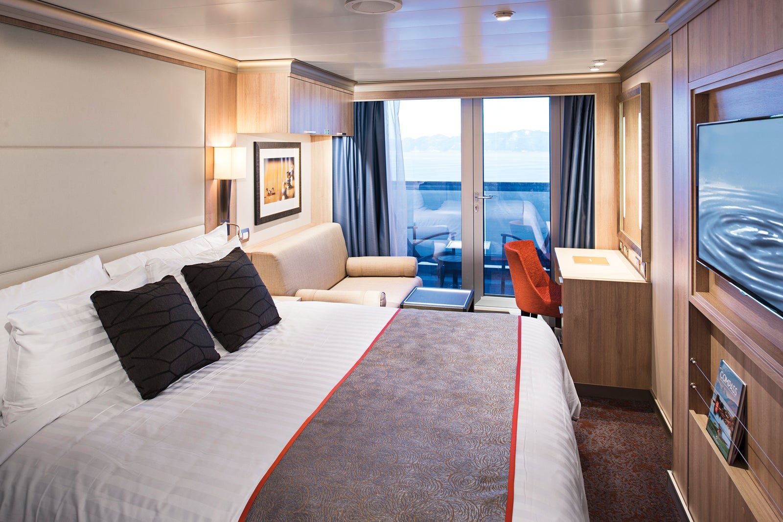 Balcony cabin on Koningsdam, a Holland America cruise ship
