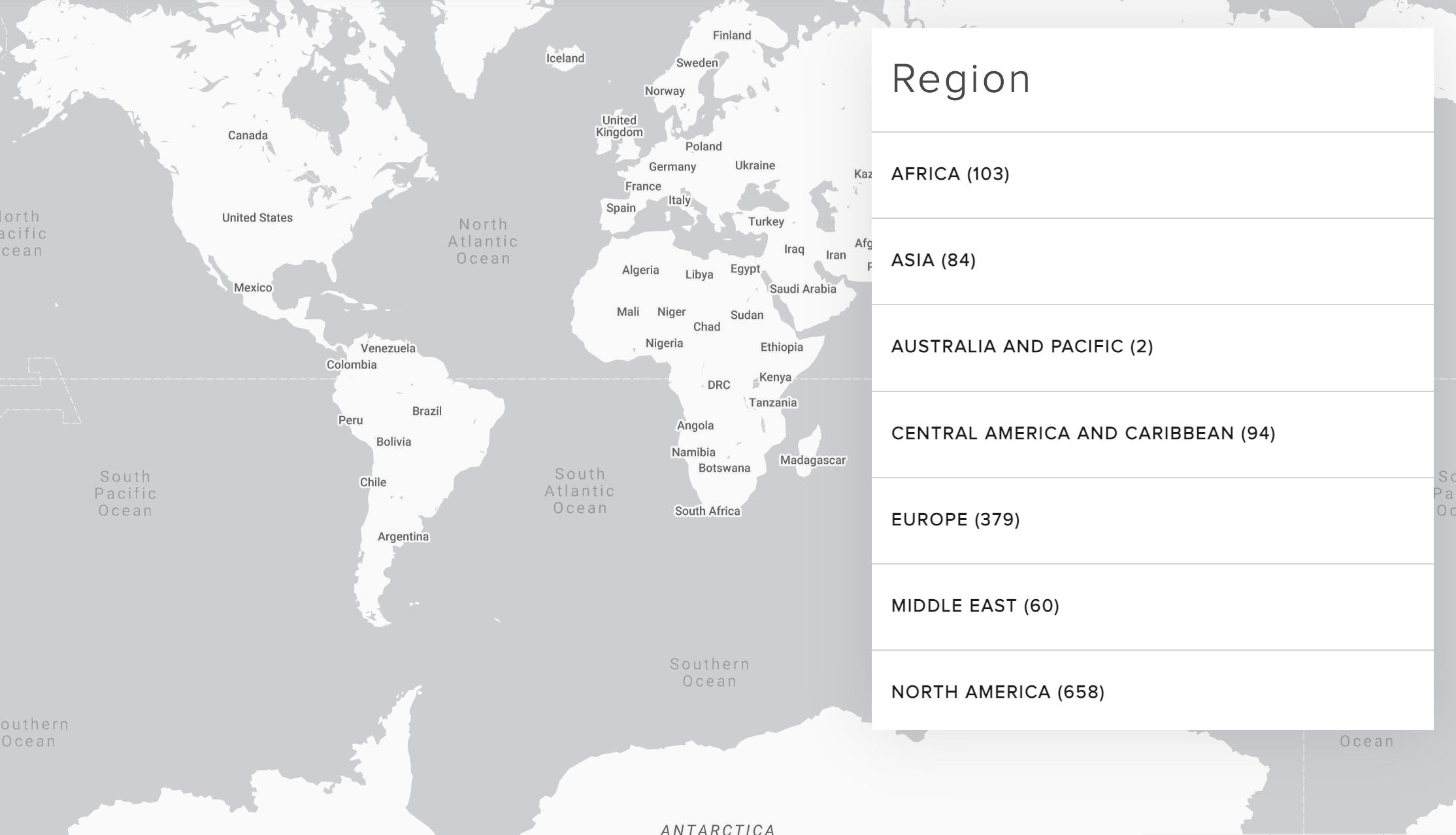 Marriott Bonvoy Escapes map