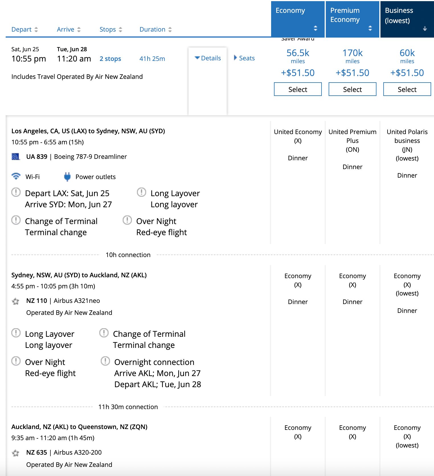 Booking a flight from LAX to ZQN