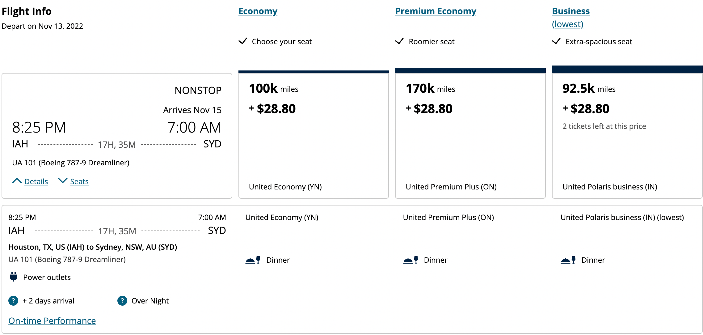 Booking a flight from IAH to SYD
