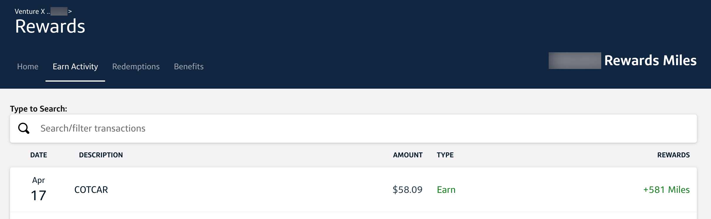 Earning 10 miles per dollar on a Capital One Travel car rental