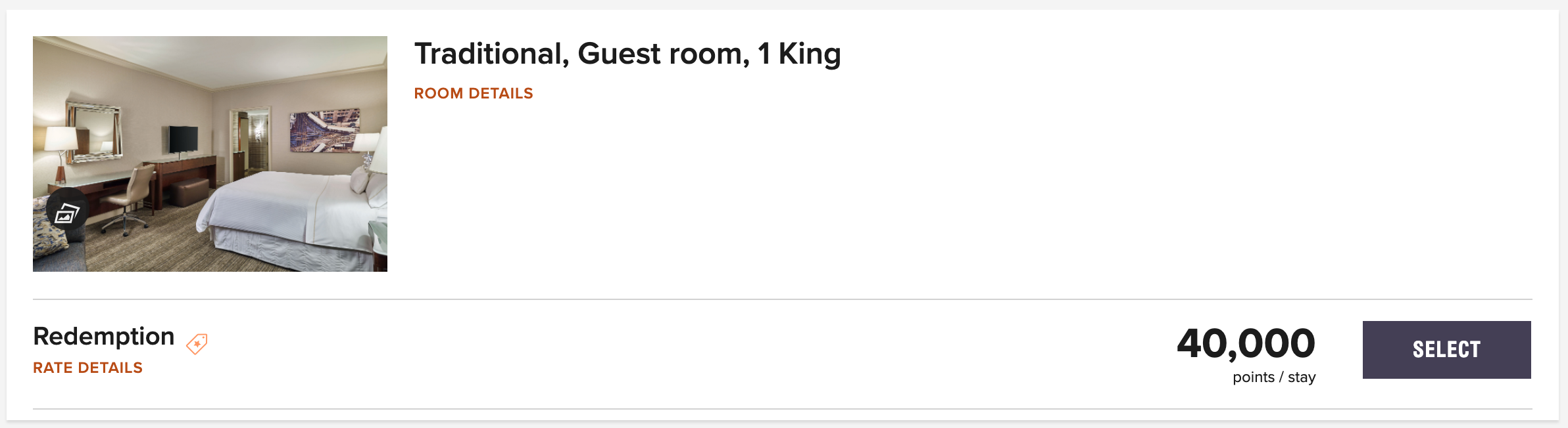 1 king bed room at the Westin Chicago River North