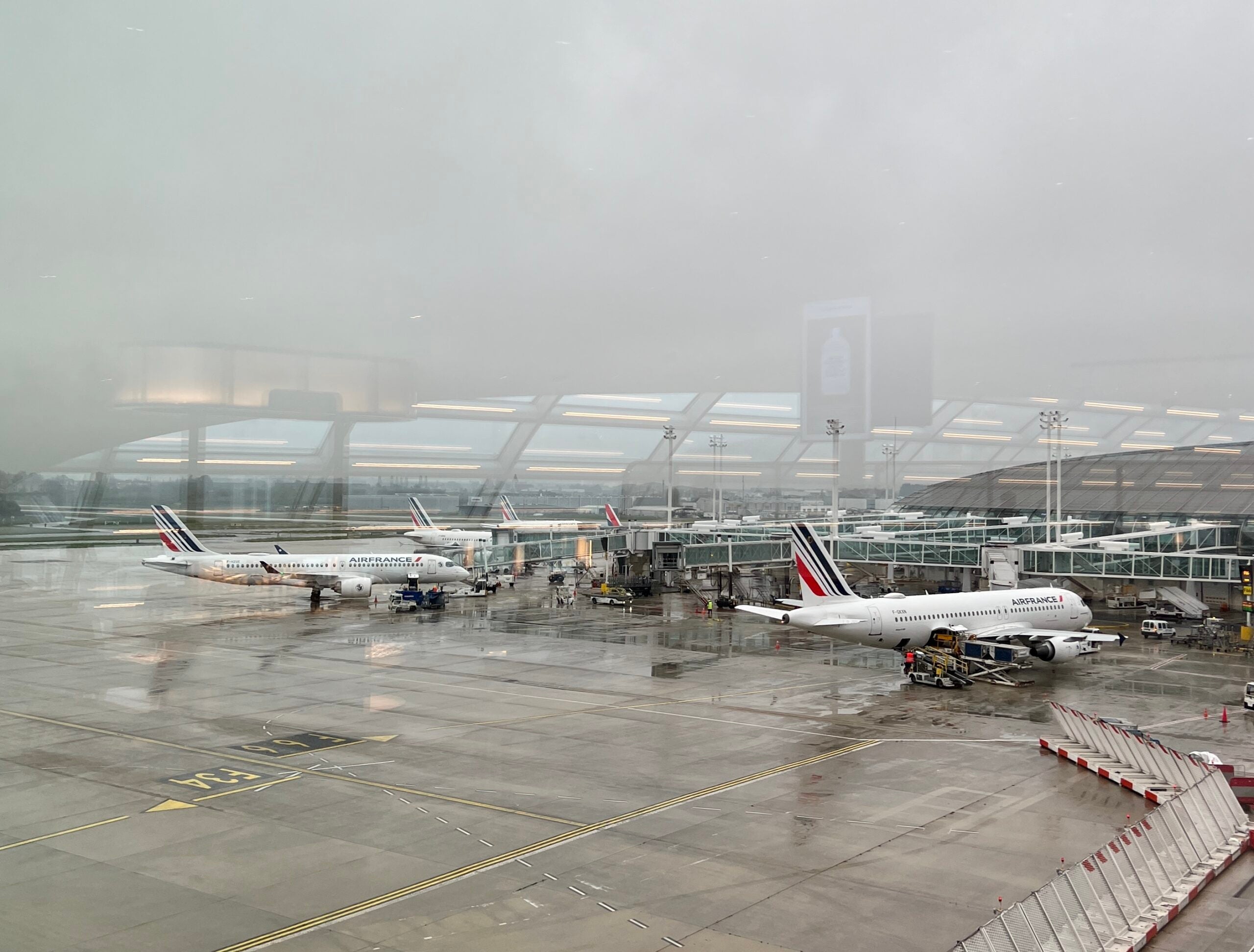 View from the Air France Schengen lounge at CDG
