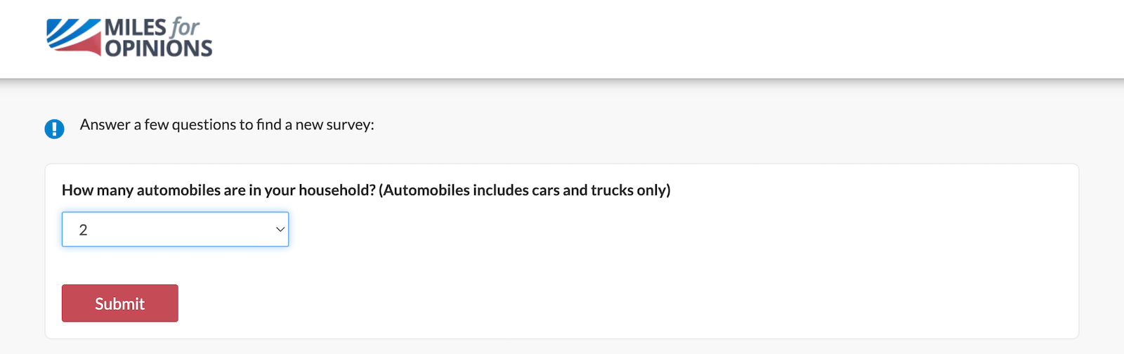 miles for opinion screenshot