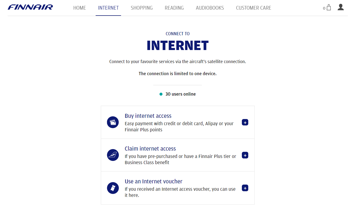 Wifi on Finnair