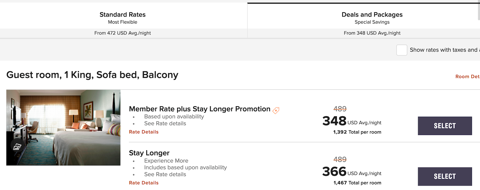 Marriott Bonvoy Grand Cayman booking screenshot