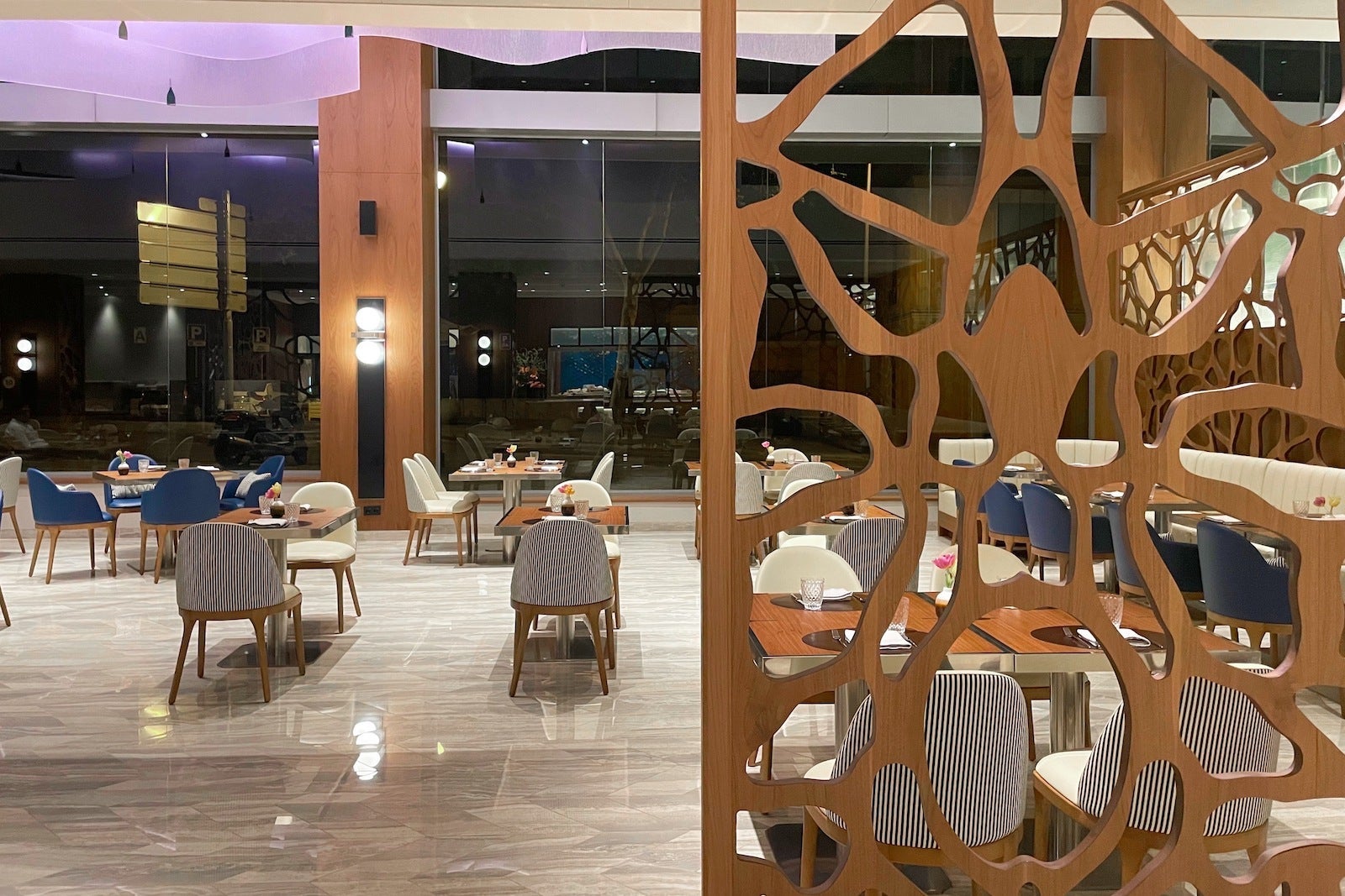 restaurant with tables