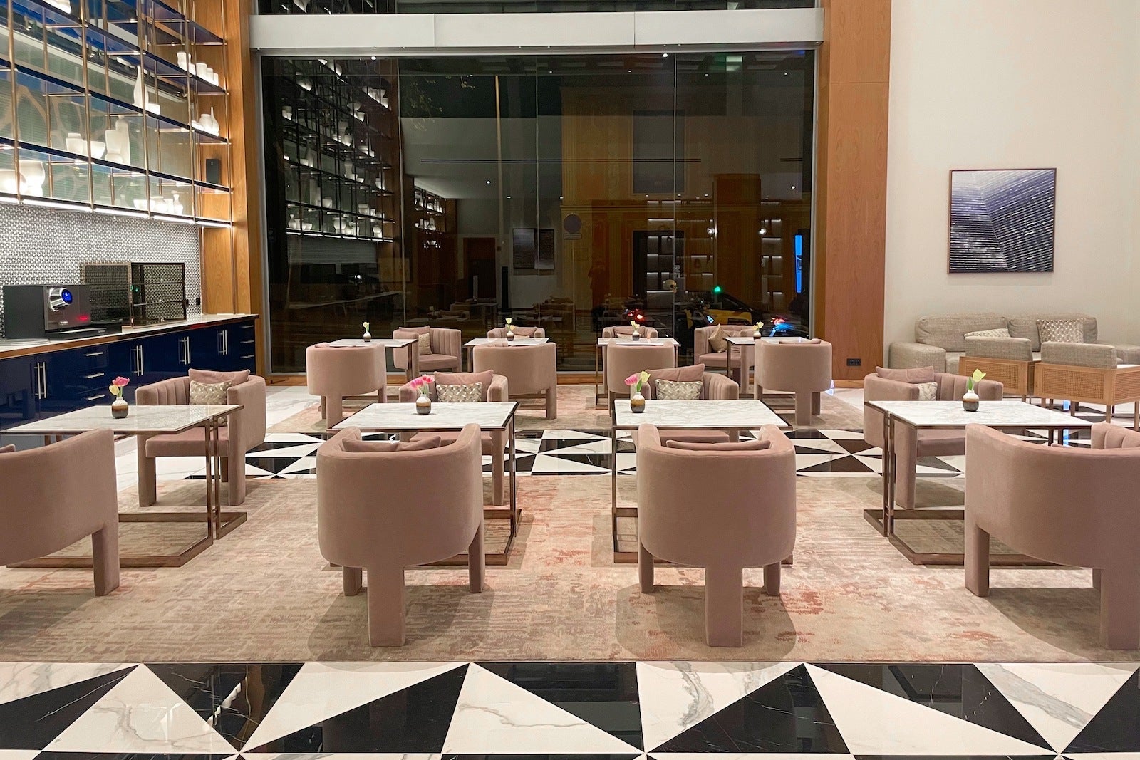 ping chairs in hotel restaurant