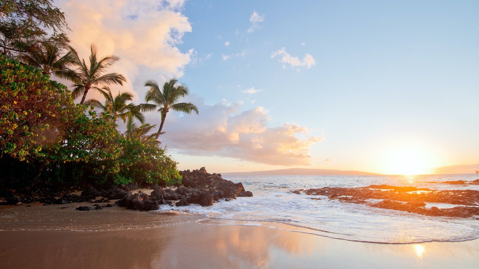 sunset hawaii beach