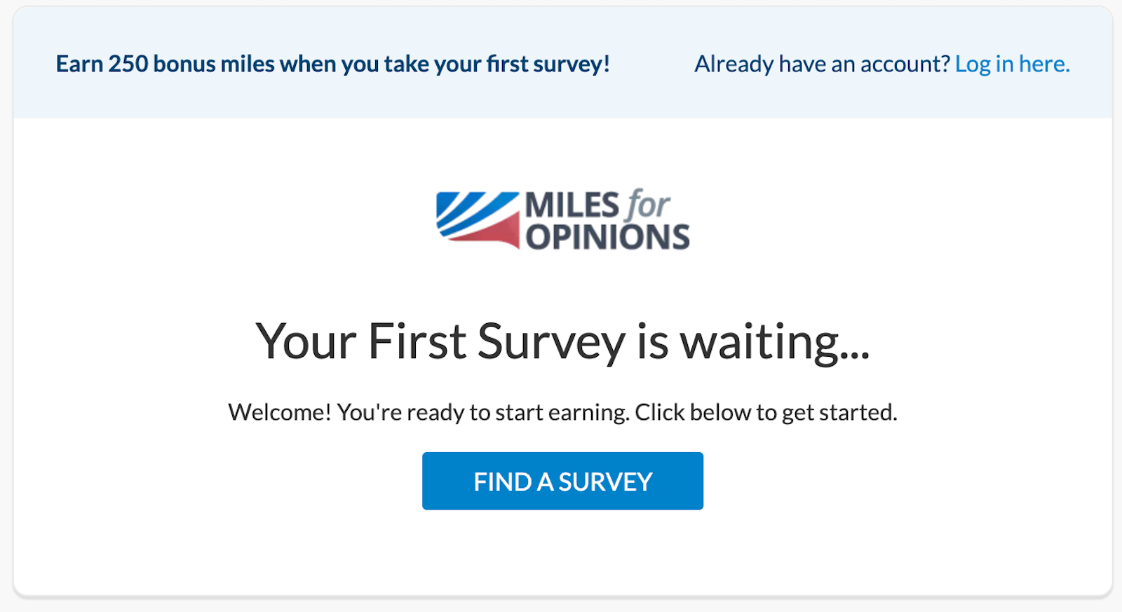 miles for opinion screenshot