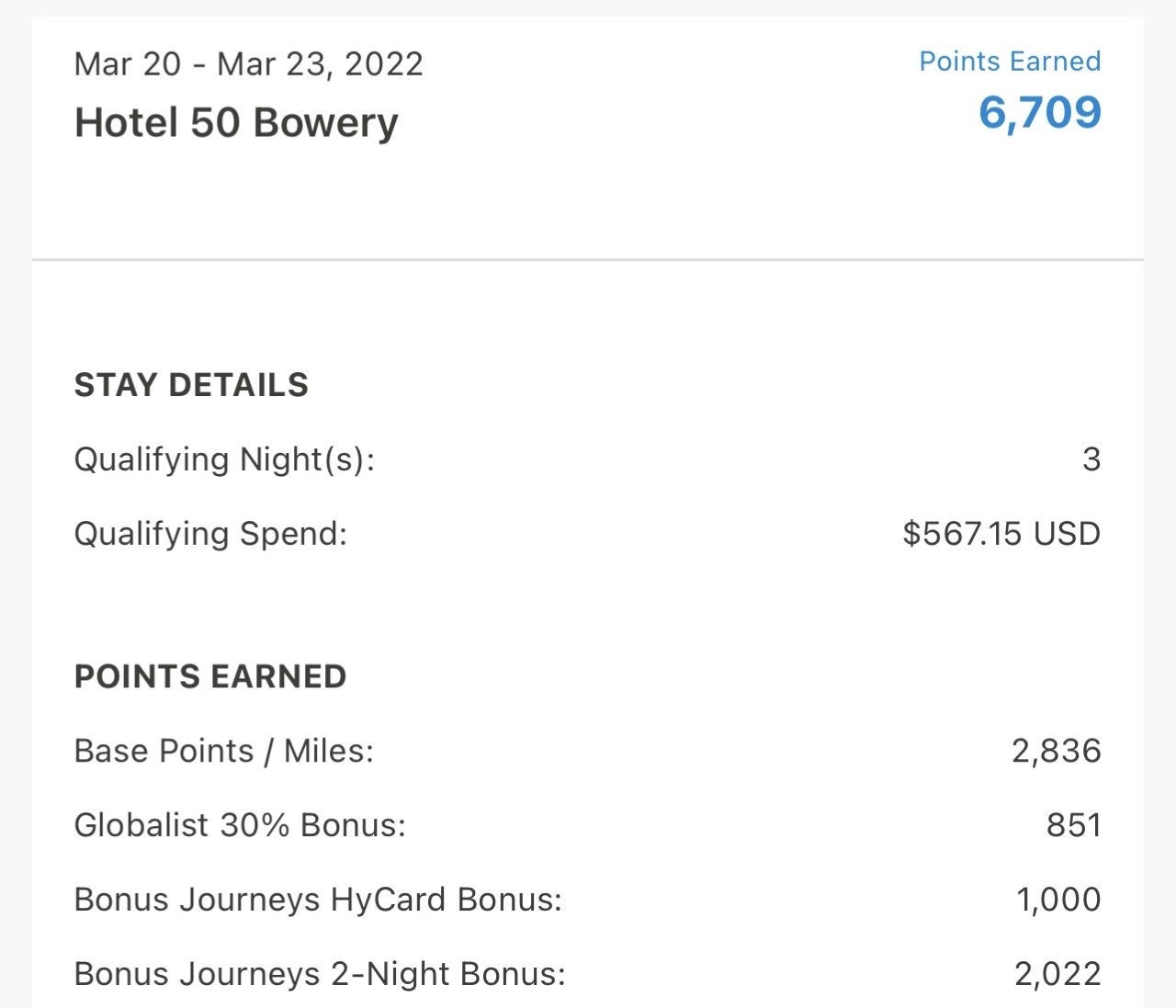 Earning points with Hyatt
