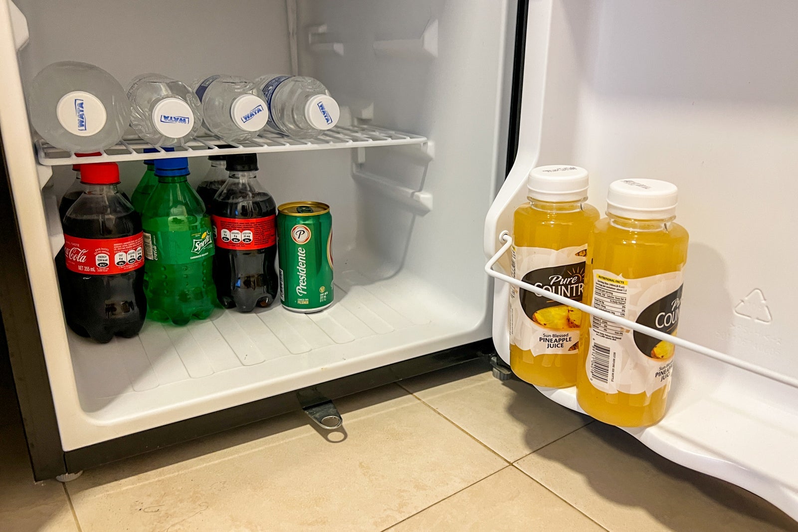 Socked mini-fridge