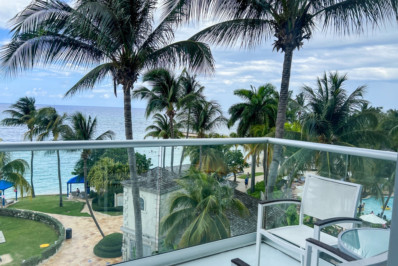 View from hotel balcony