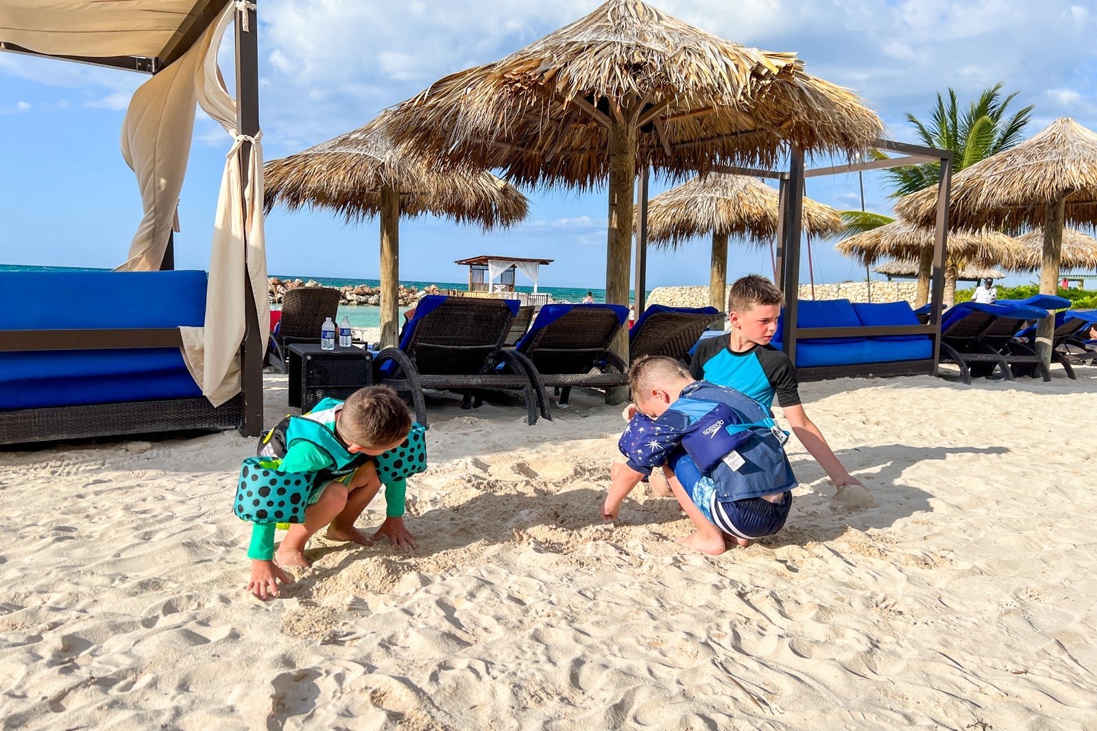 Kids playing on beach