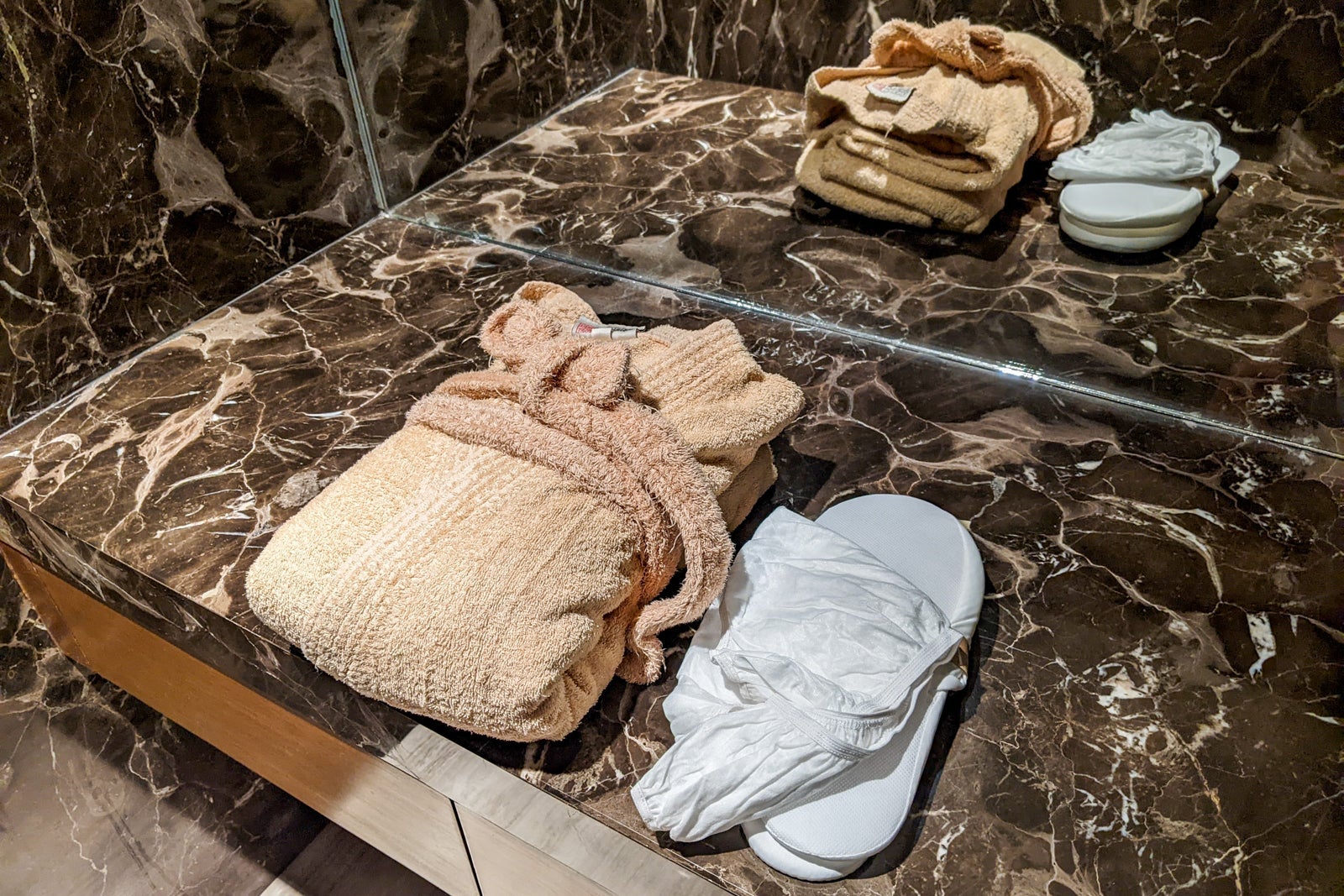Conrad Bengaluru spa robe and underwear