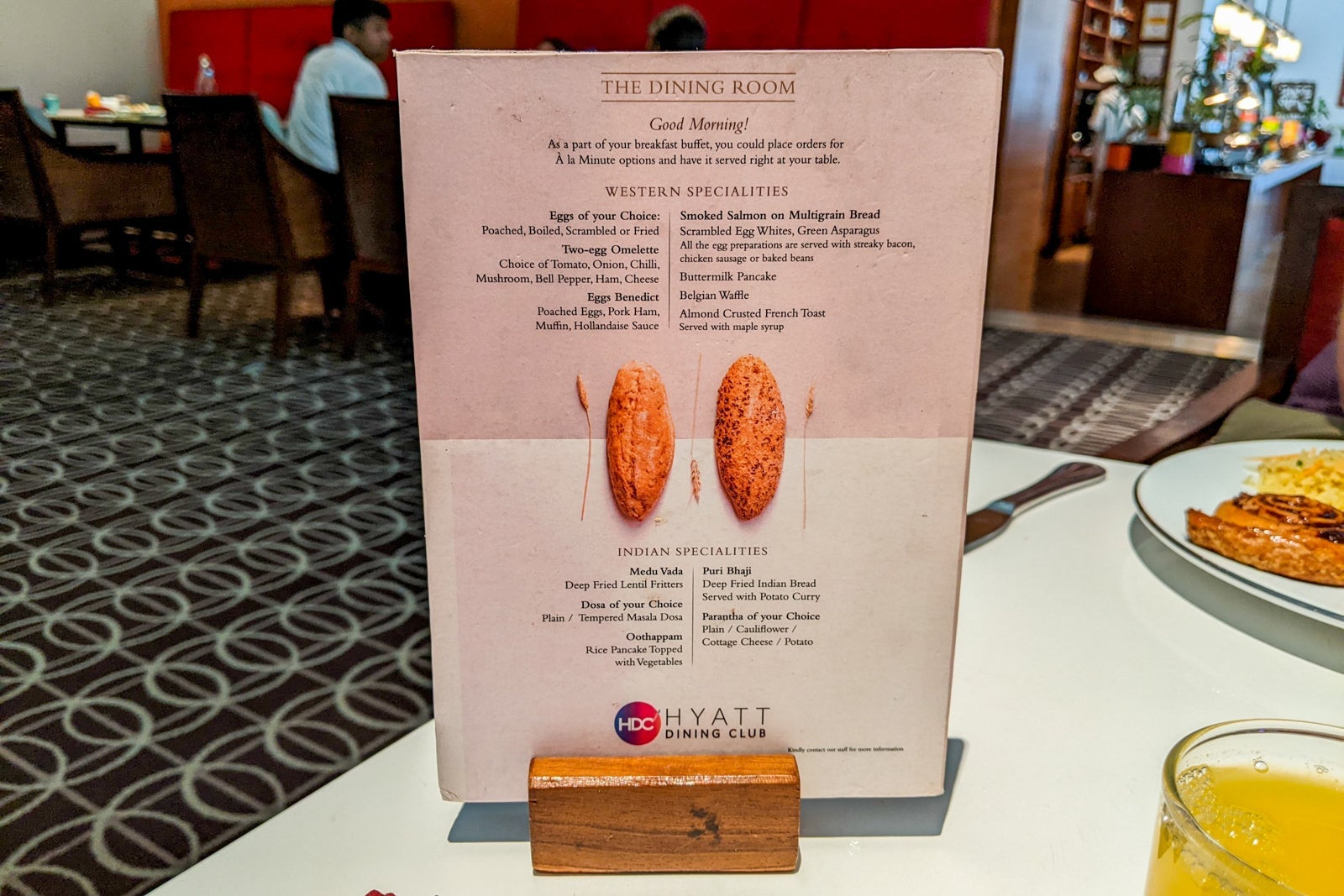 Park Hyatt Chennai breakfast menu