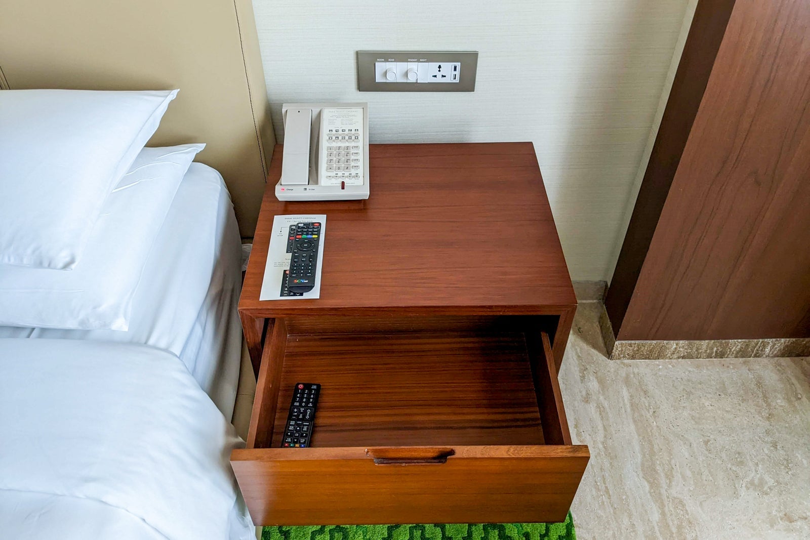 Nightstand at the Park Hyatt Chennai