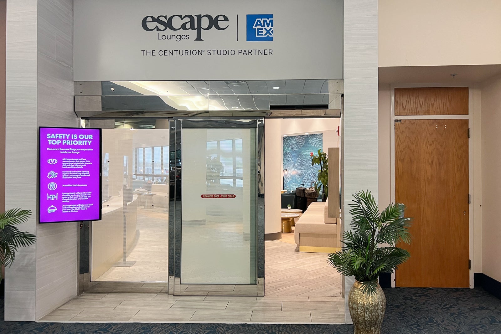 Exterior of Escape Lounge at PBI