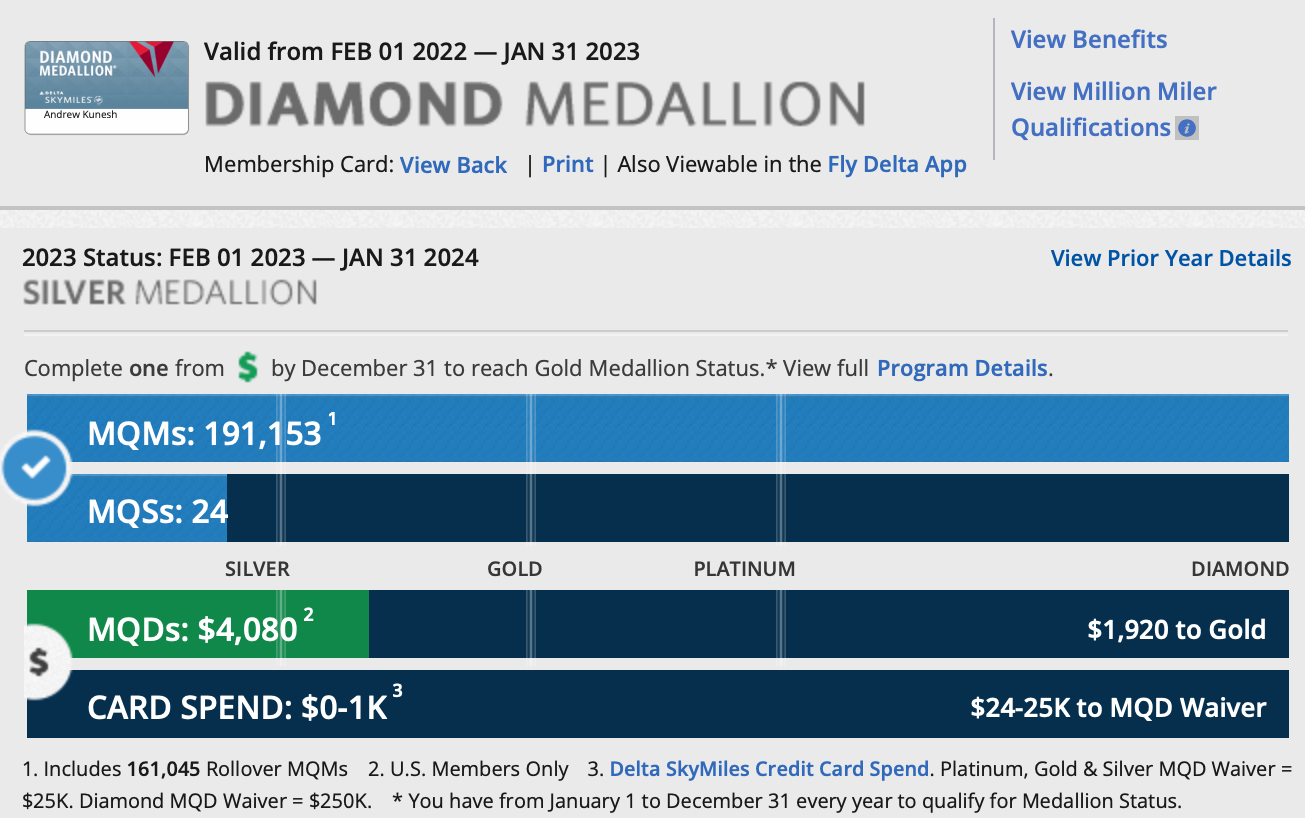 Andrew Kunesh Delta status progress