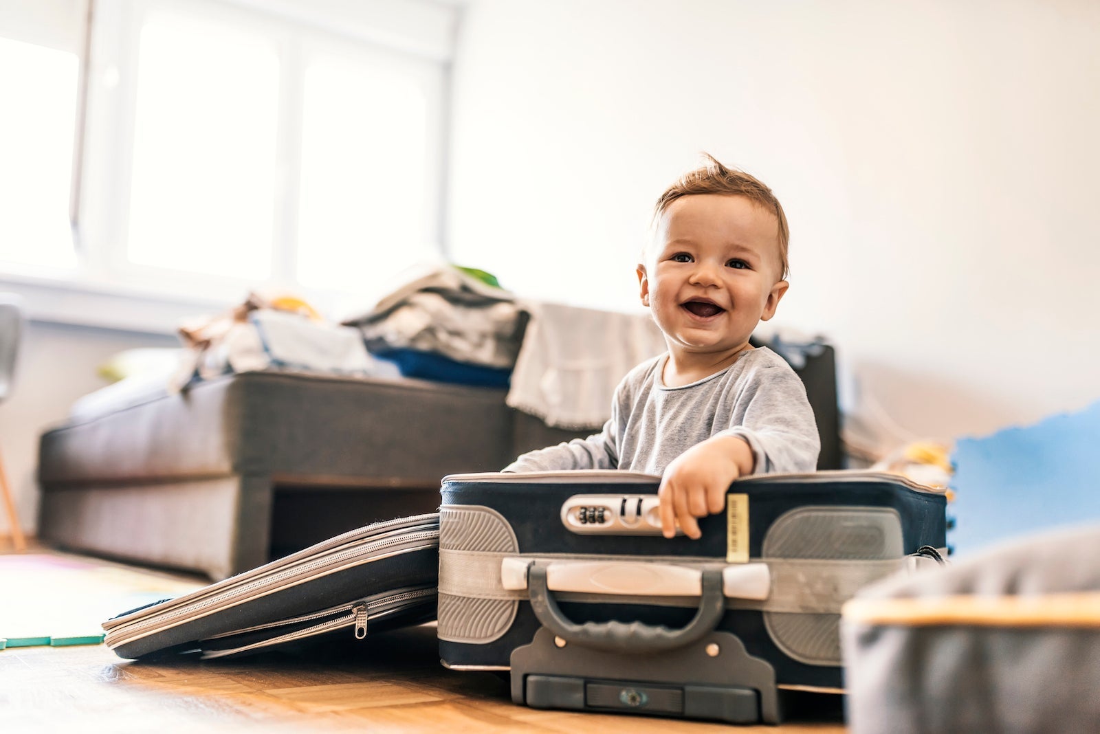 Baby Boy In Suitcase