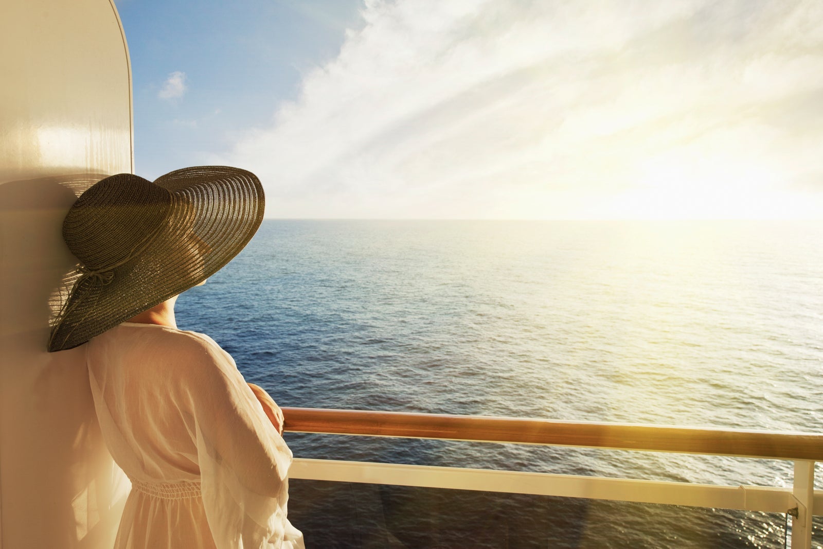 woman on cruise ship deck