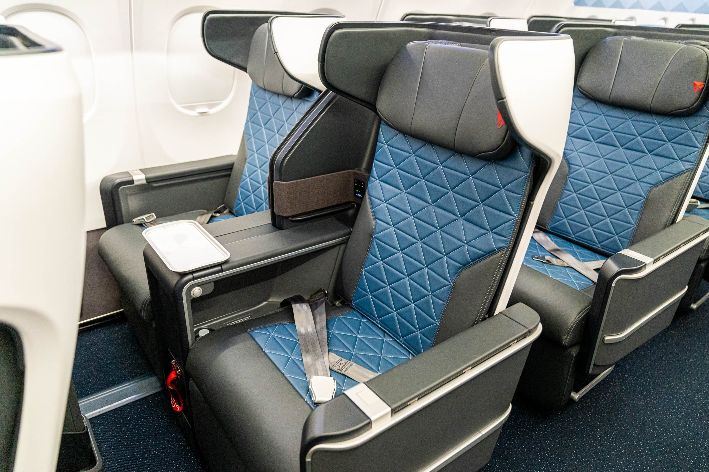 First class Flying United's new first-class recliners on the snazzy