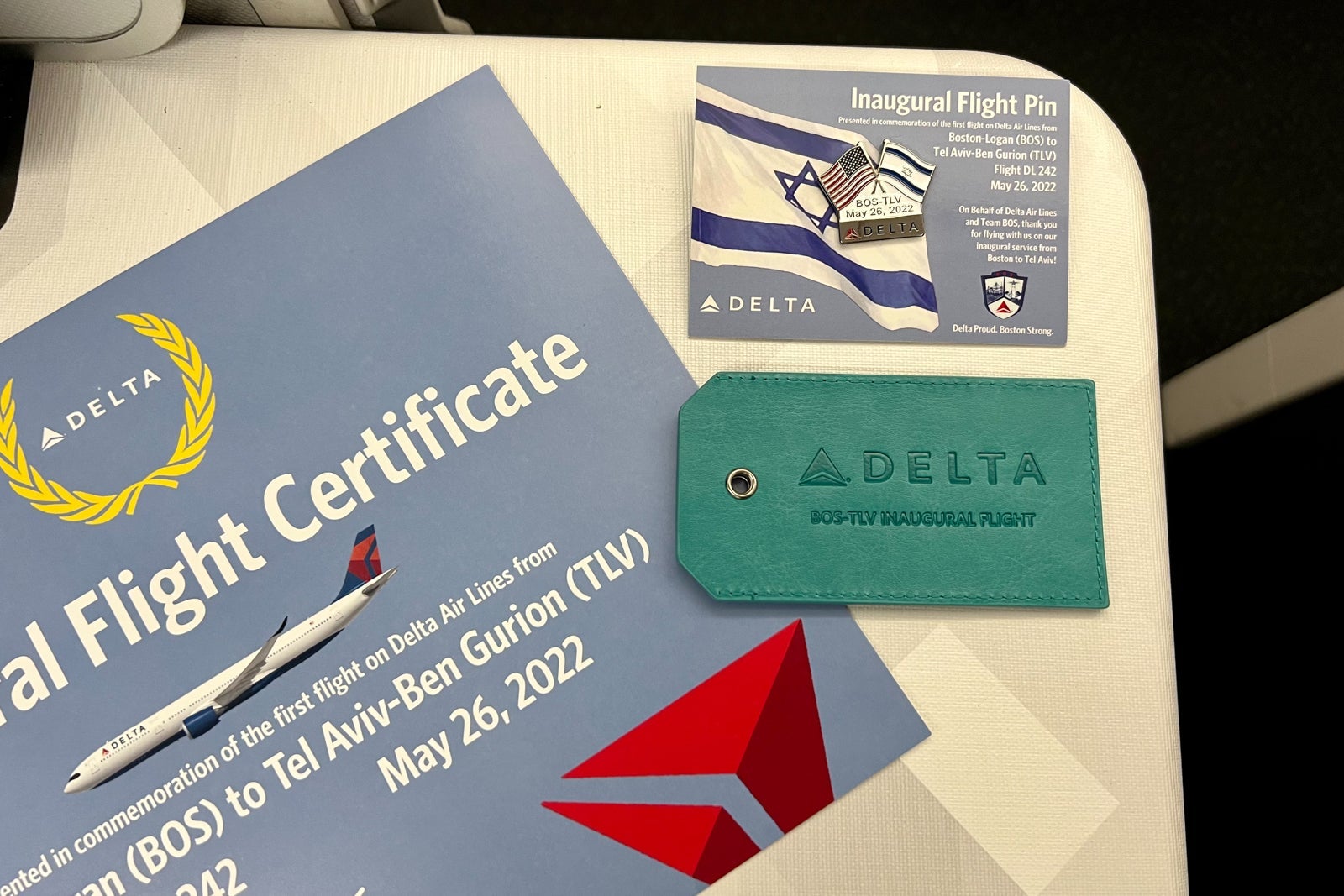 inside Delta goodie bag