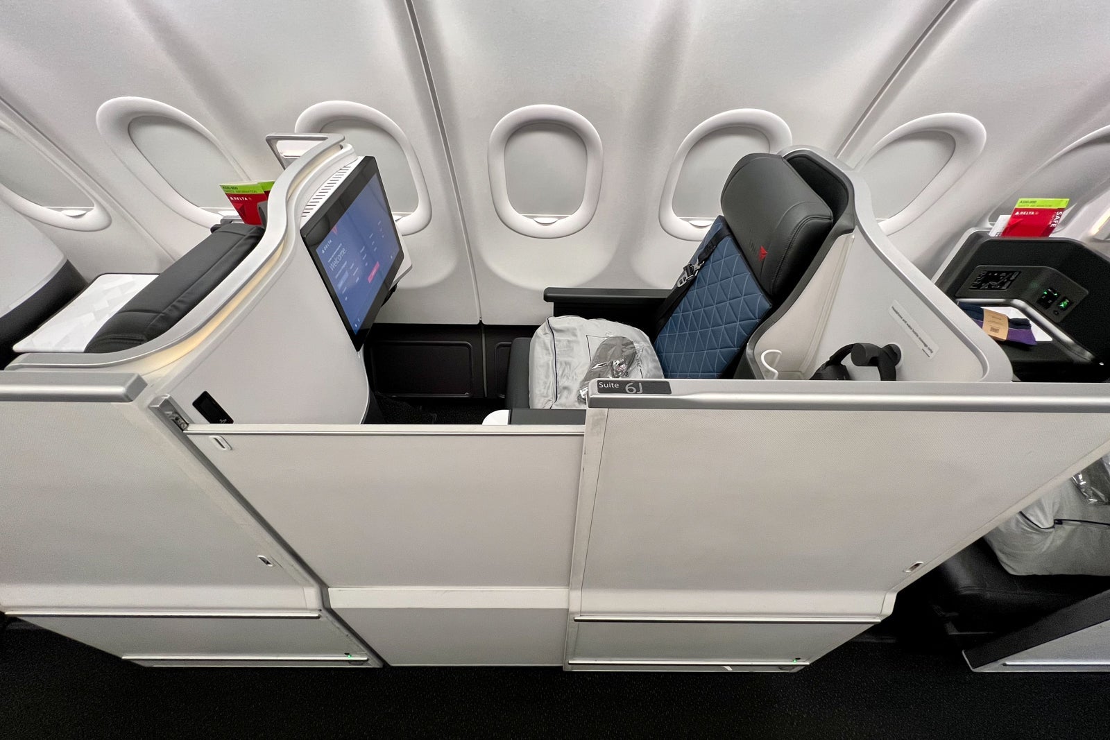 above business-class seat