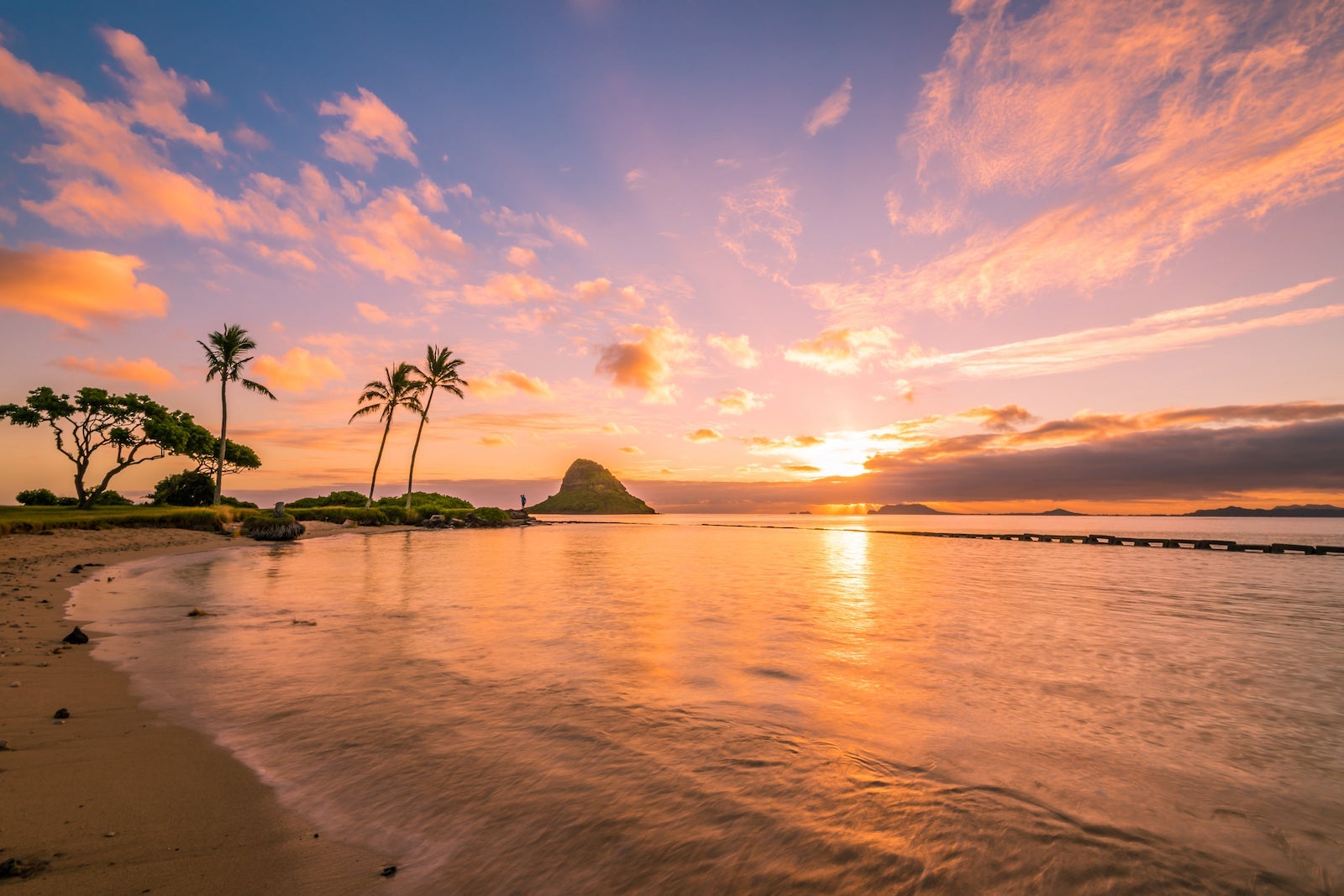 sunset on the beach