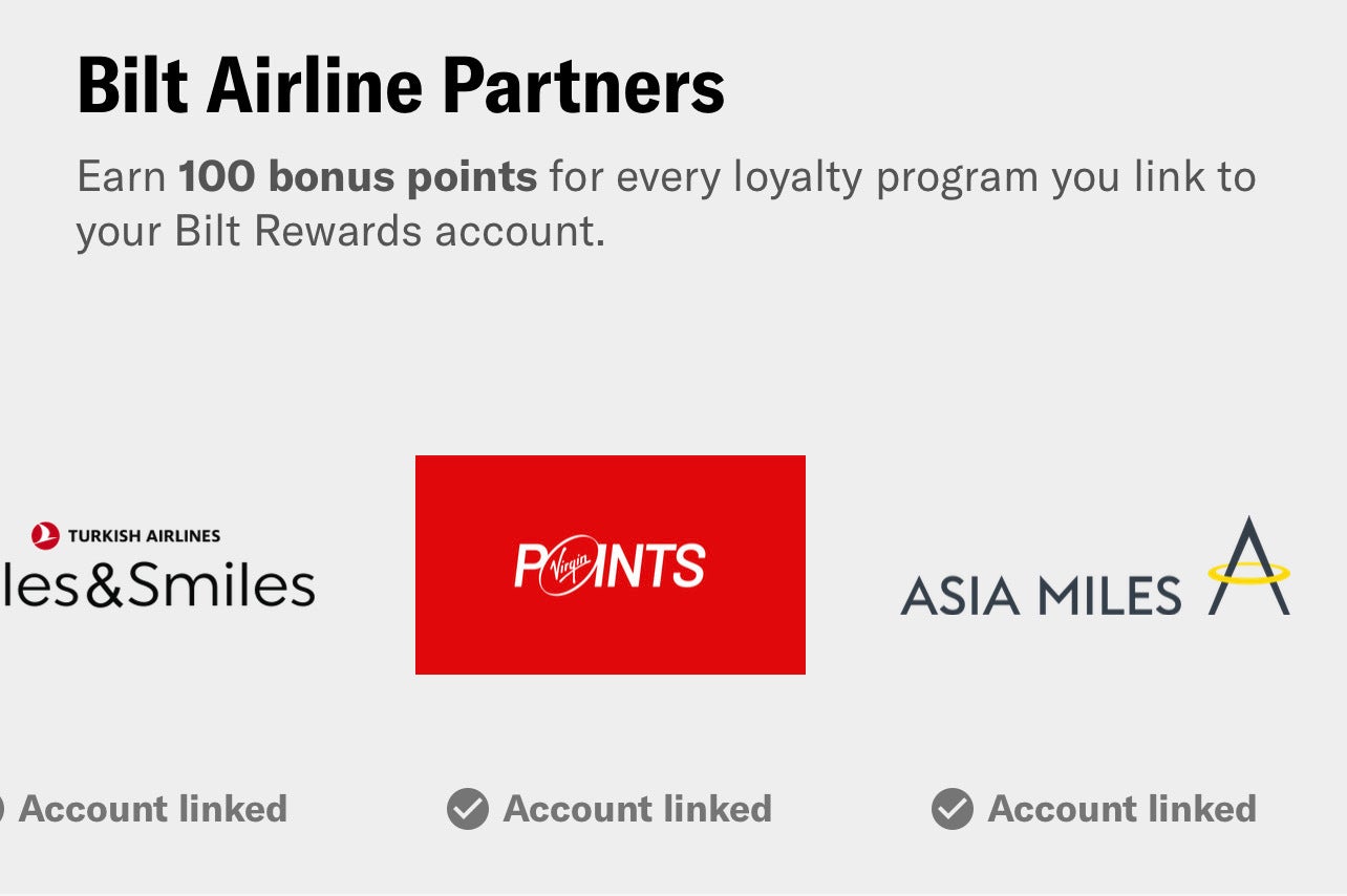 Bilt Rewards link accounts