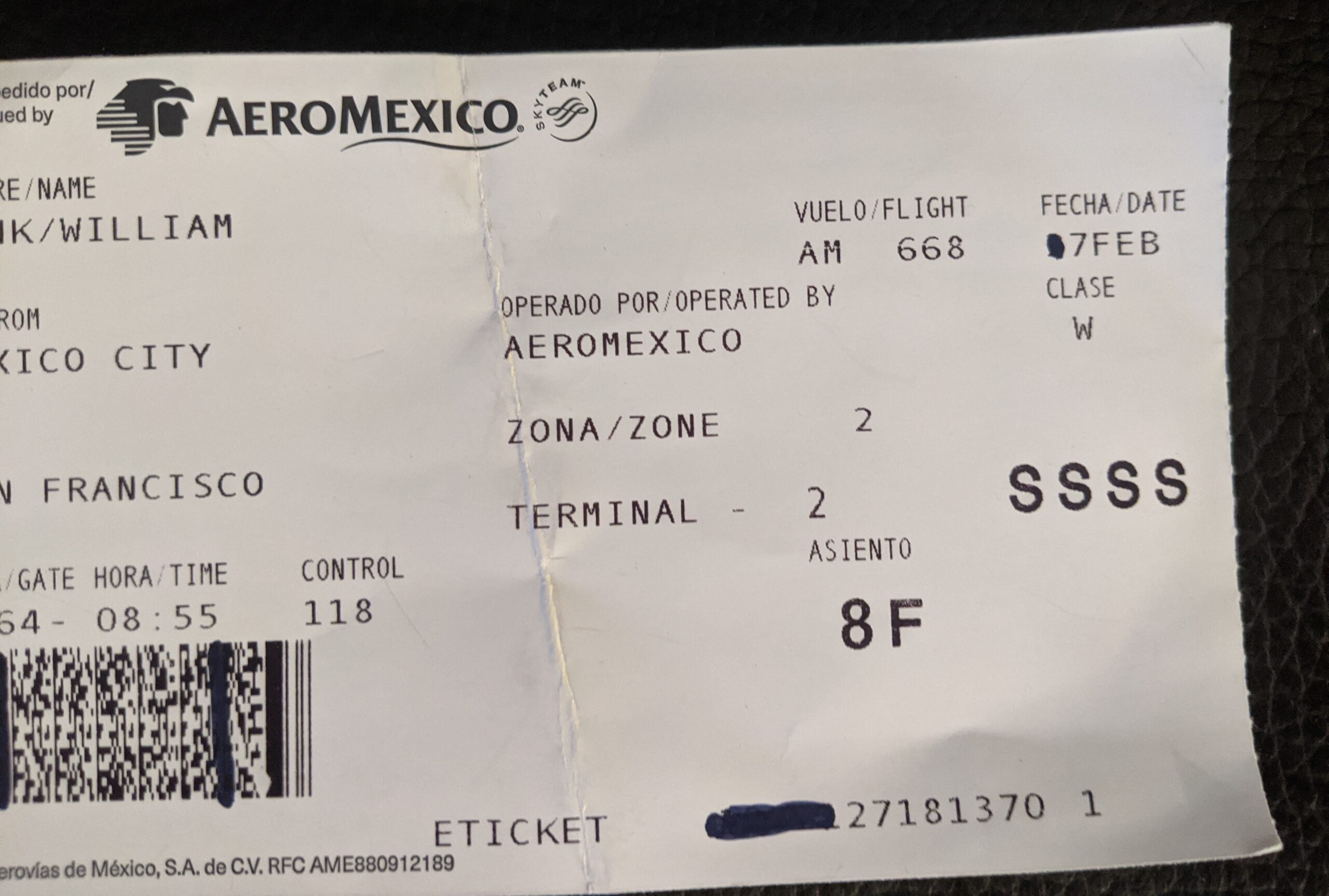 As SSSS TSA boarding pass like this one means you're going to do some extra screening.