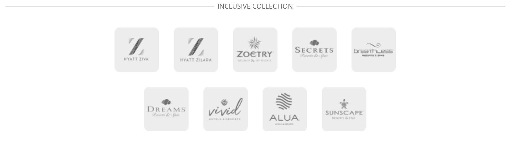 Inclusive Collection in Hyatt Brand Explorer