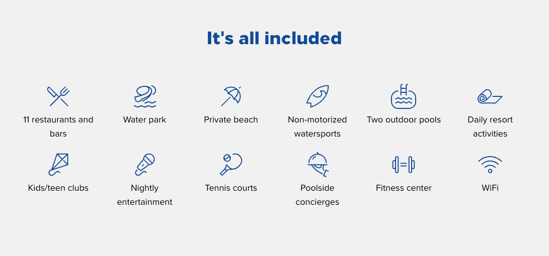 Screenshot of Hilton booking site